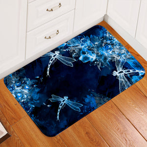 Ghostly Dragonflies Door Mat