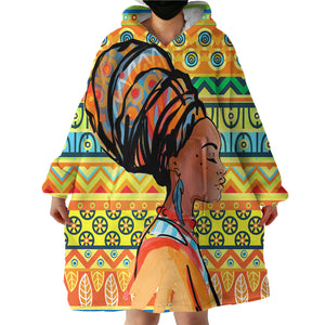 Africa Lady SWLF1885 Hoodie Wearable Blanket