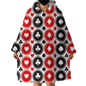 Card Suits SWLF1509 Hoodie Wearable Blanket