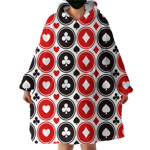 Image of Card Suits SWLF1509 Hoodie Wearable Blanket