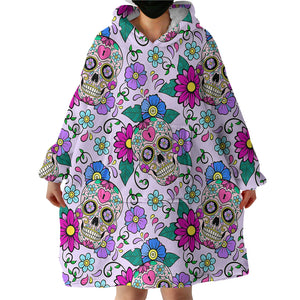 Skull Patterns SWLF0519 Hoodie Wearable Blanket