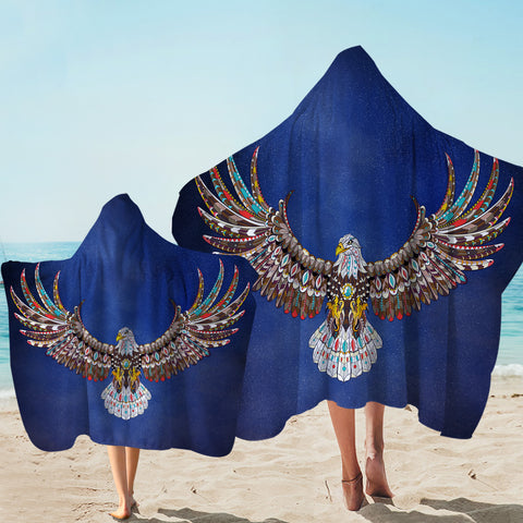 Image of Stylized Eagle Hooded Towel