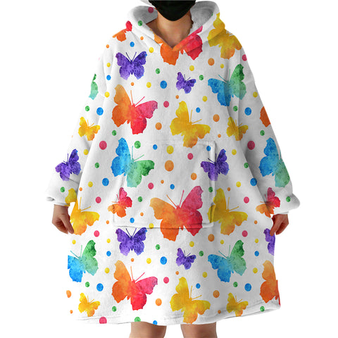 Image of Butterflies SWLF1842 Hoodie Wearable Blanket