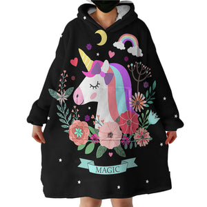 Starry Unicorn SWLF0051 Hoodie Wearable Blanket