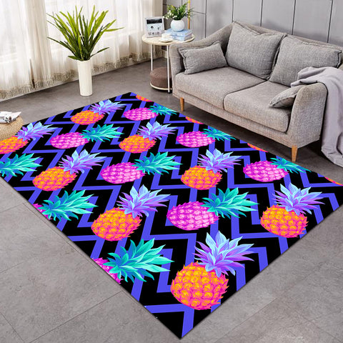Image of Negative Color Pineapples Ziczag SW0668 Rug