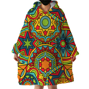 Colorful Patterns SWLF1839 Hoodie Wearable Blanket