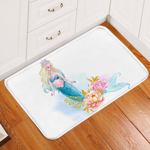 Image of Beautiful Mermaid White Door Mat