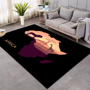 Africa Continent Black SW1542 Rug