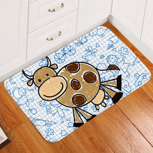 Doodle Cow Paper Door Mat