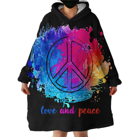 Image of Love & Peace SWLF1636 Hoodie Wearable Blanket