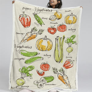 Fruits Themed Sherpa Fleece Blanket - Beddingify