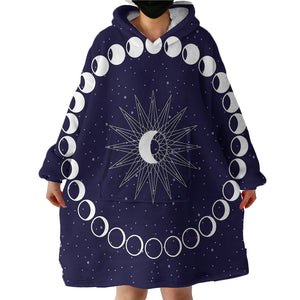 Moon Phases SWLF0039 Hoodie Wearable Blanket