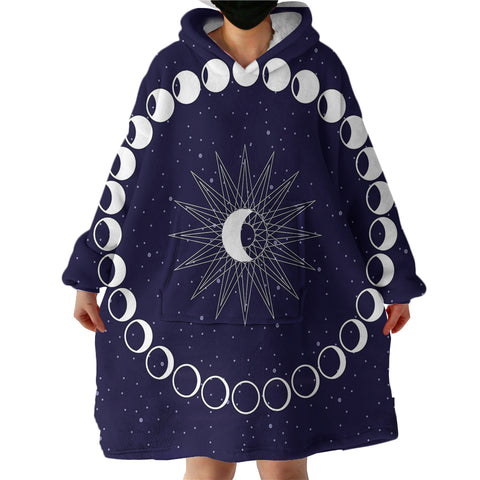 Image of Moon Phases SWLF0039 Hoodie Wearable Blanket