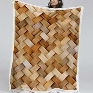 Bamboo Stick Sherpa Fleece Blanket