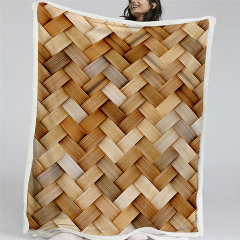 Image of Bamboo Stick Sherpa Fleece Blanket