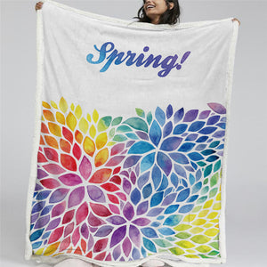 Spring Sherpa Fleece Blanket - Beddingify