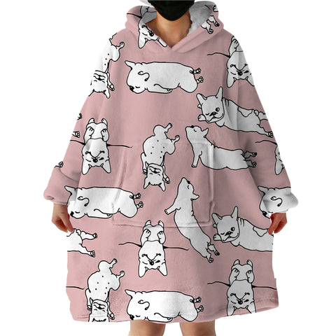 Image of Pug SWLF0089 Hoodie Wearable Blanket