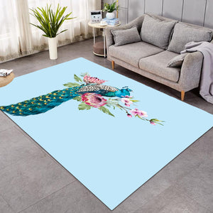 Floral Peacock Light Blue SW0861 Rug