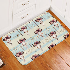 Floral Trophyhead Patterns Door Mat