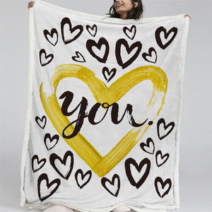 Love You Sherpa Fleece Blanket - Beddingify