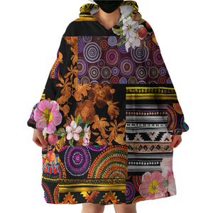 Mixed Patterns SWLF2322 Hoodie Wearable Blanket