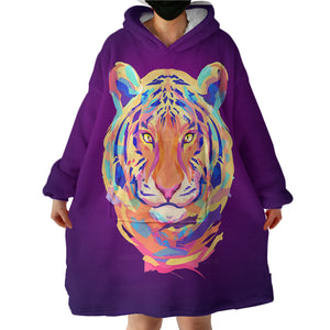 Neon Tiger SWLF0996 Hoodie Wearable Blanket