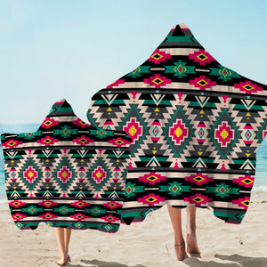 Geometric Design Hooded Towel