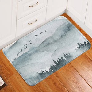 Winter Forest Snow Door Mat