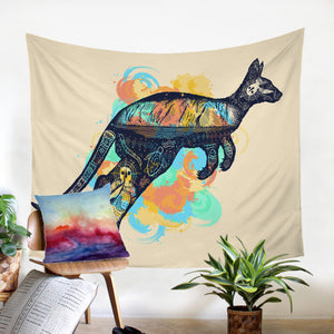 Stylized Kangaroo SW0753 Tapestry