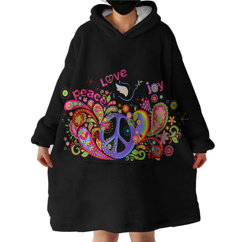 Image of Love & Peace SWLF2168 Hoodie Wearable Blanket