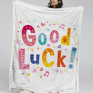 Good Luck Sherpa Fleece Blanket