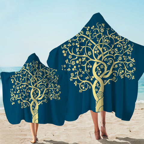 Image of Twisted Tree Branches Hooded Towel