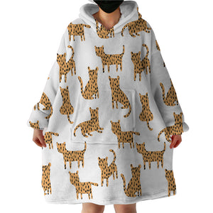 Leopards SWLF2510 Hoodie Wearable Blanket