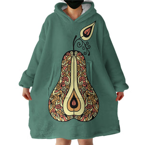 Stylized Pear SWLF0744 Hoodie Wearable Blanket