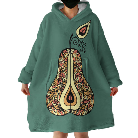 Image of Stylized Pear SWLF0744 Hoodie Wearable Blanket