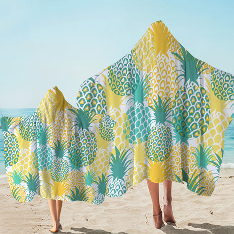 Image of Pineapple Theme SWLS0515 Hooded Towel