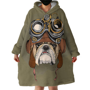 Tough Pug SWLF0994 Hoodie Wearable Blanket