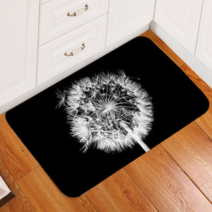 B&W Dandelion Door Mat