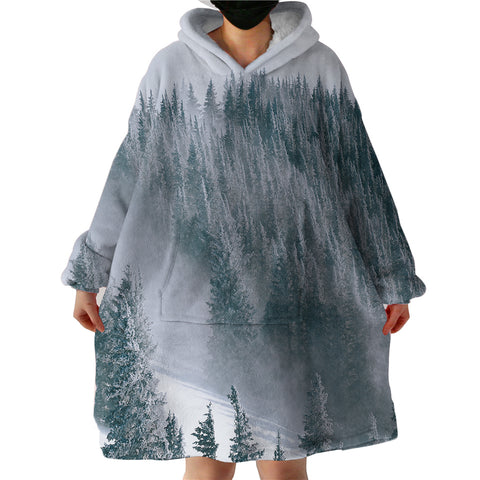 Image of Foggy Taiga SWLF2249 Hoodie Wearable Blanket