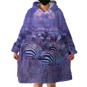 Purple Sunset SWLF0533 Hoodie Wearable Blanket