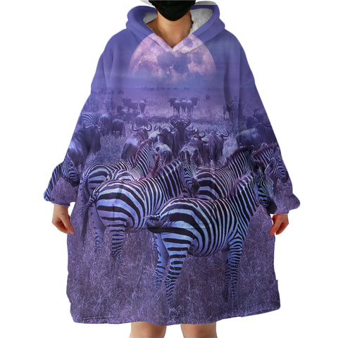 Image of Purple Sunset SWLF0533 Hoodie Wearable Blanket