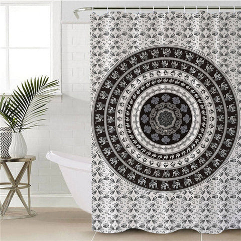 Image of Ancient Drum Pattern Shower Curtain