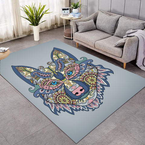 Image of Stylized Wolf Gray SW0025 Rug