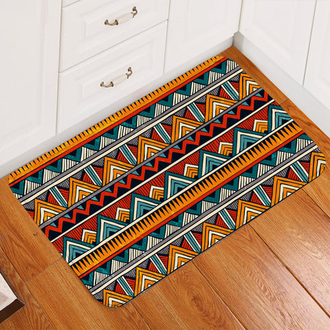 Image of Geometric Decorated Lines Door Mat