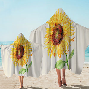 Lone Sunflower Hooded Towel