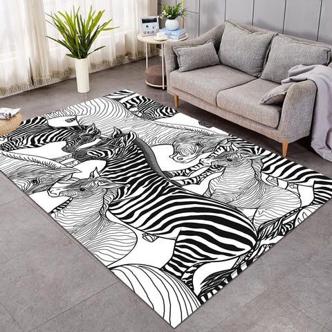Image of Zebra Sketch SW1660 Rug