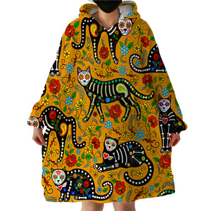 X-rayed Cats SWLF0657 Hoodie Wearable Blanket