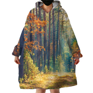 Fall Forest SWLF1892 Hoodie Wearable Blanket