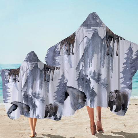 Image of Snow Beasts Hazy SW1553 Hooded Towel