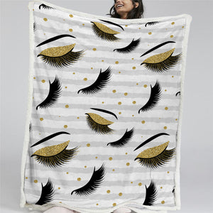 Bling Lashes Sherpa Fleece Blanket - Beddingify